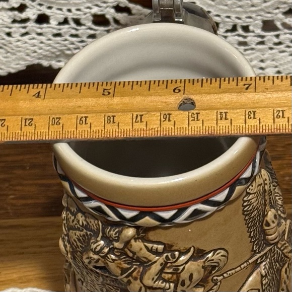 Intricately Designed Beer Stein with Native American Motif - Picture 11 of 15